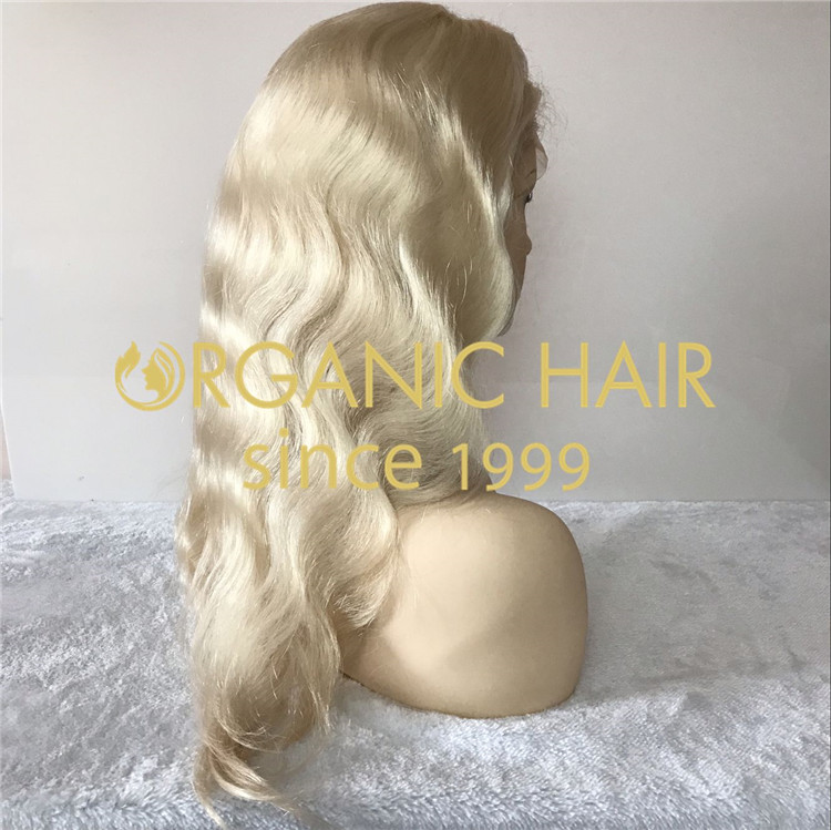 Blonde color full lace wigs body wave X206